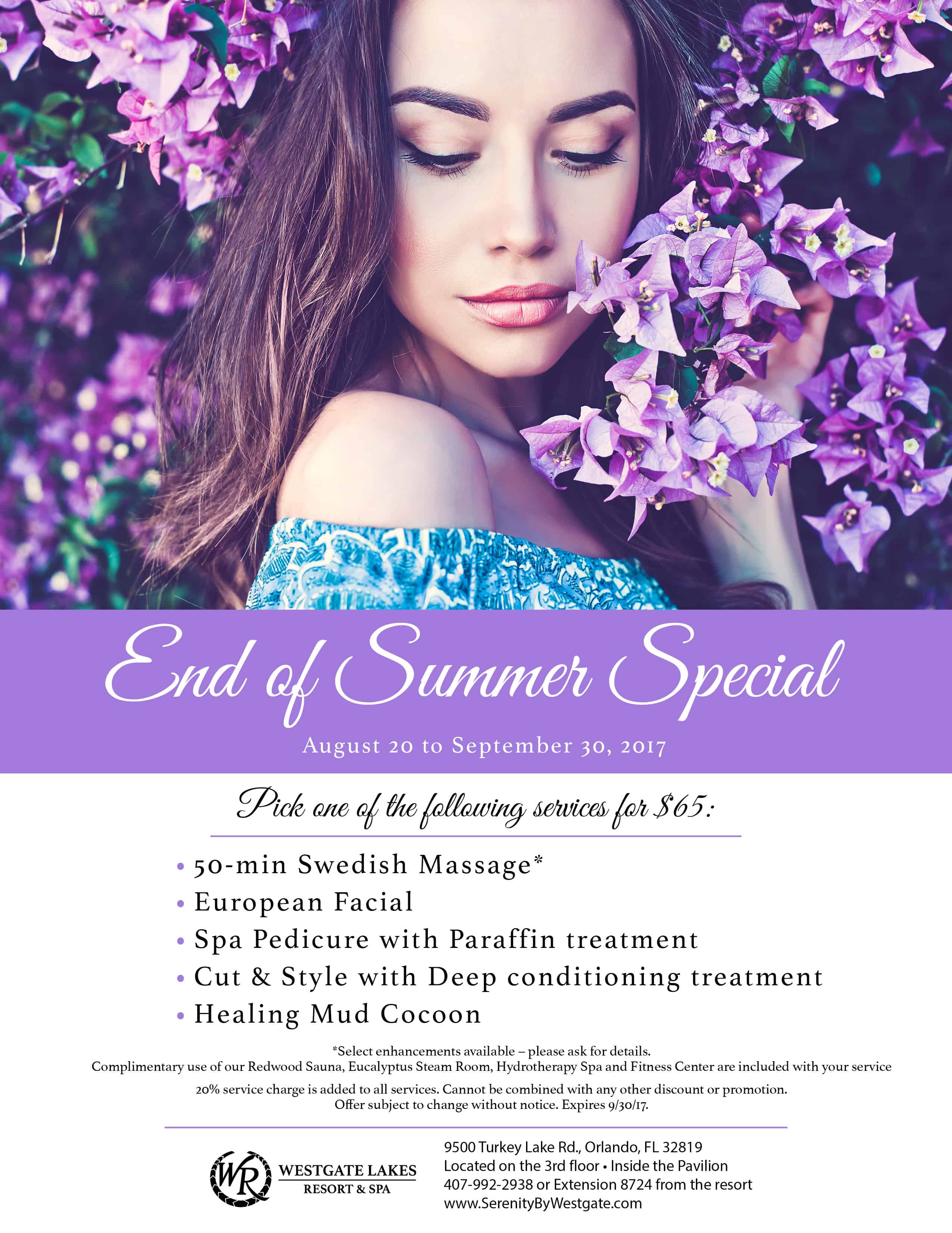 Serenity Spa by Westgate Spring Specials