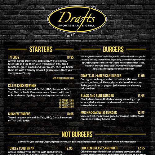 Drafts Menu