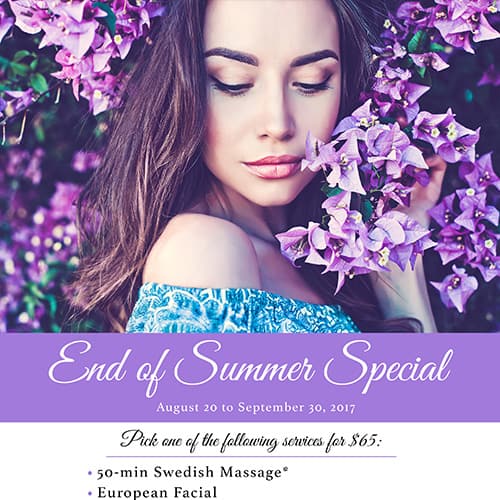 Serenity Spa Summer Specials